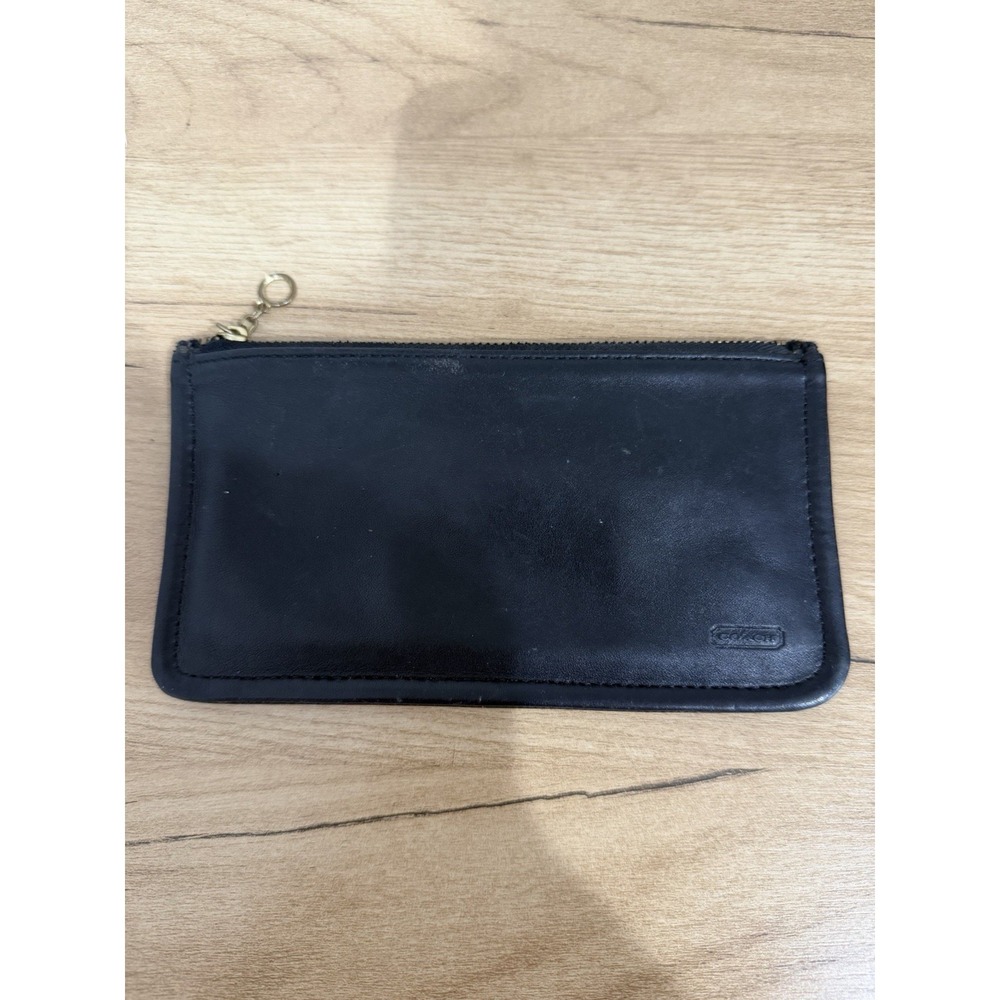 Coach Skinny Wallet Case Leather Makeup Bag Pouch‎ Black Vintage # 7170 M